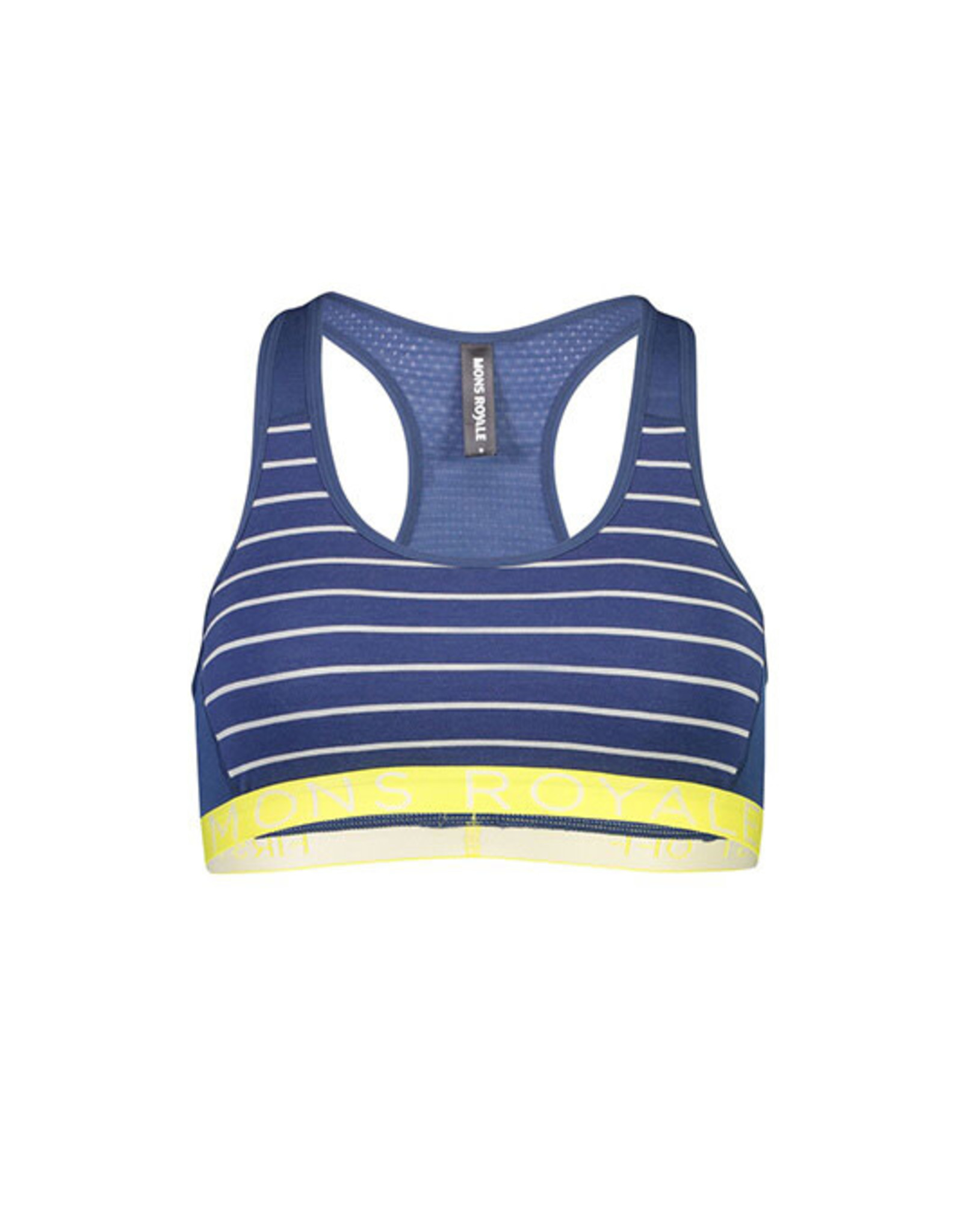 stripe sports bra