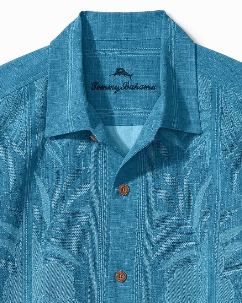 Men's Tommy Bahama White Denver Broncos Sport Coconut Point Palm Vista IslandZone Button-Up Camp Shirt Size: Extra Large