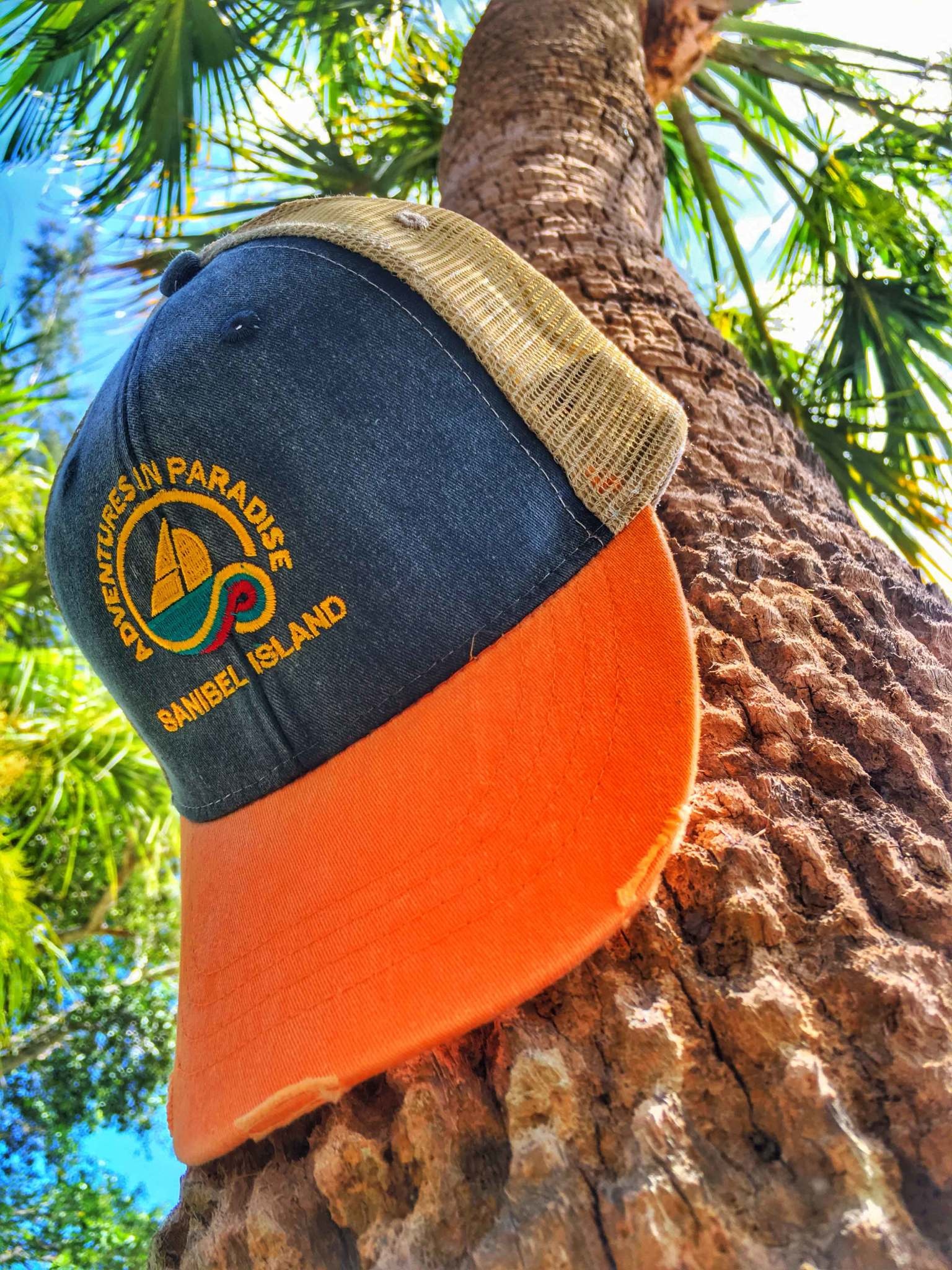 AIP LOGO TRUCKER HAT SANIBEL - Adventures In Paradise Outfitters