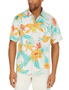 Lids Iowa State Cyclones Tommy Bahama Al Fresco Tropics Jacquard Button-Up  Shirt - White