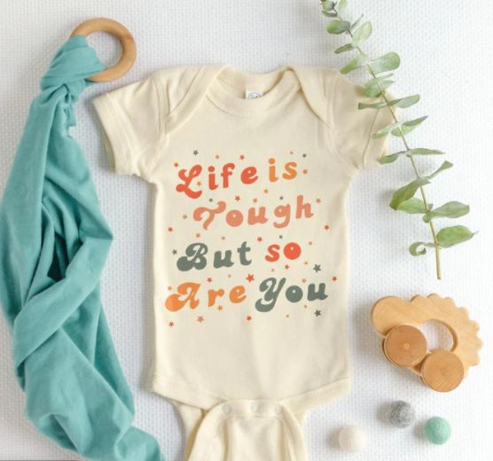 The Funnel Cake Tree The Funnel Cake Tree Life is Tough But So Are You Onesie