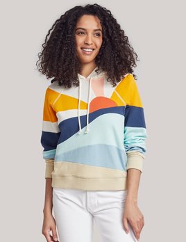 Faherty Faherty Womens Soleil Hoodie Sun & Sea