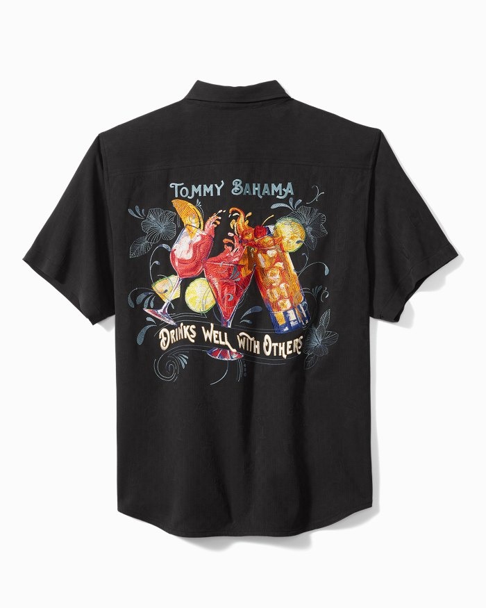 TOMMY BAHAMA Tommy Bahama Drinks Well With Others Silk Shirt