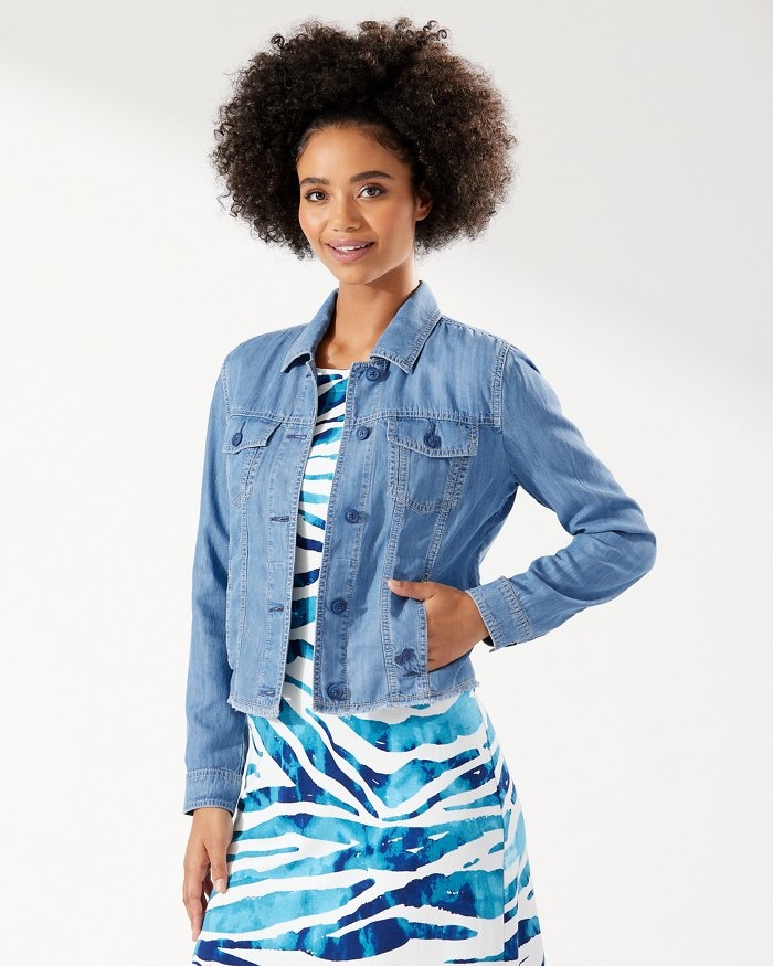 TOMMY BAHAMA Tommy Bahama W's Chambray O'Lei Jacket