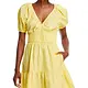 VINEYARD VINES Vineyard Vines Poplin  V Neck Mini Dress