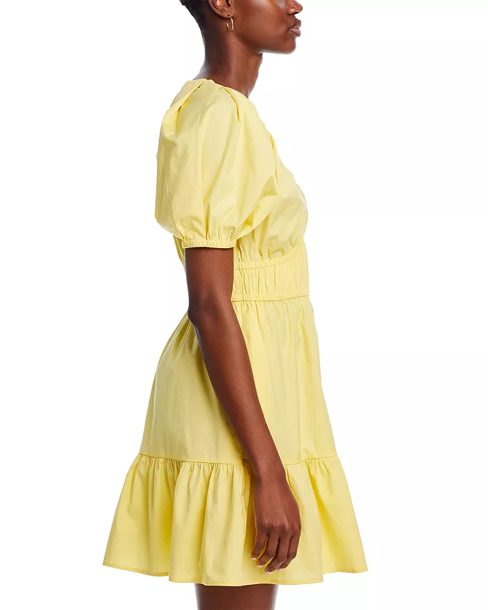 VINEYARD VINES Vineyard Vines Poplin  V Neck Mini Dress