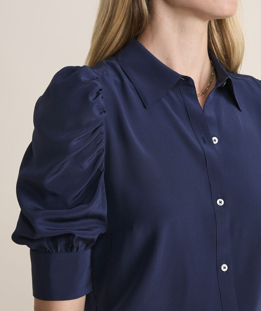VINEYARD VINES Vineyard Vines Puff Sleeve Top
