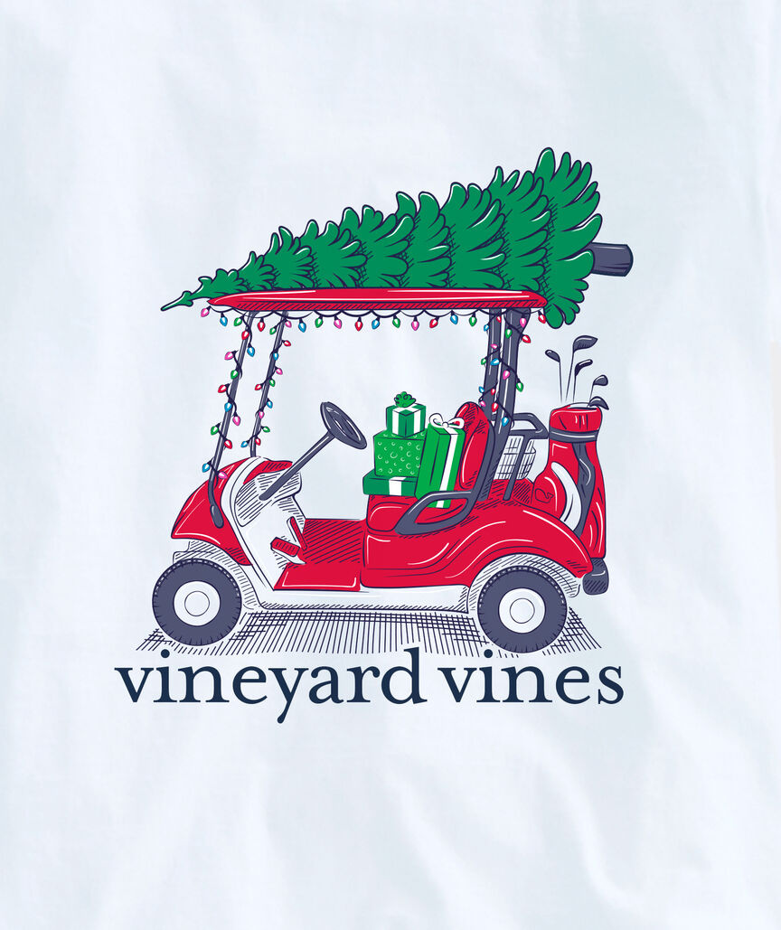 VINEYARD VINES Vineyard Vines LS XMAS Golf Cart T