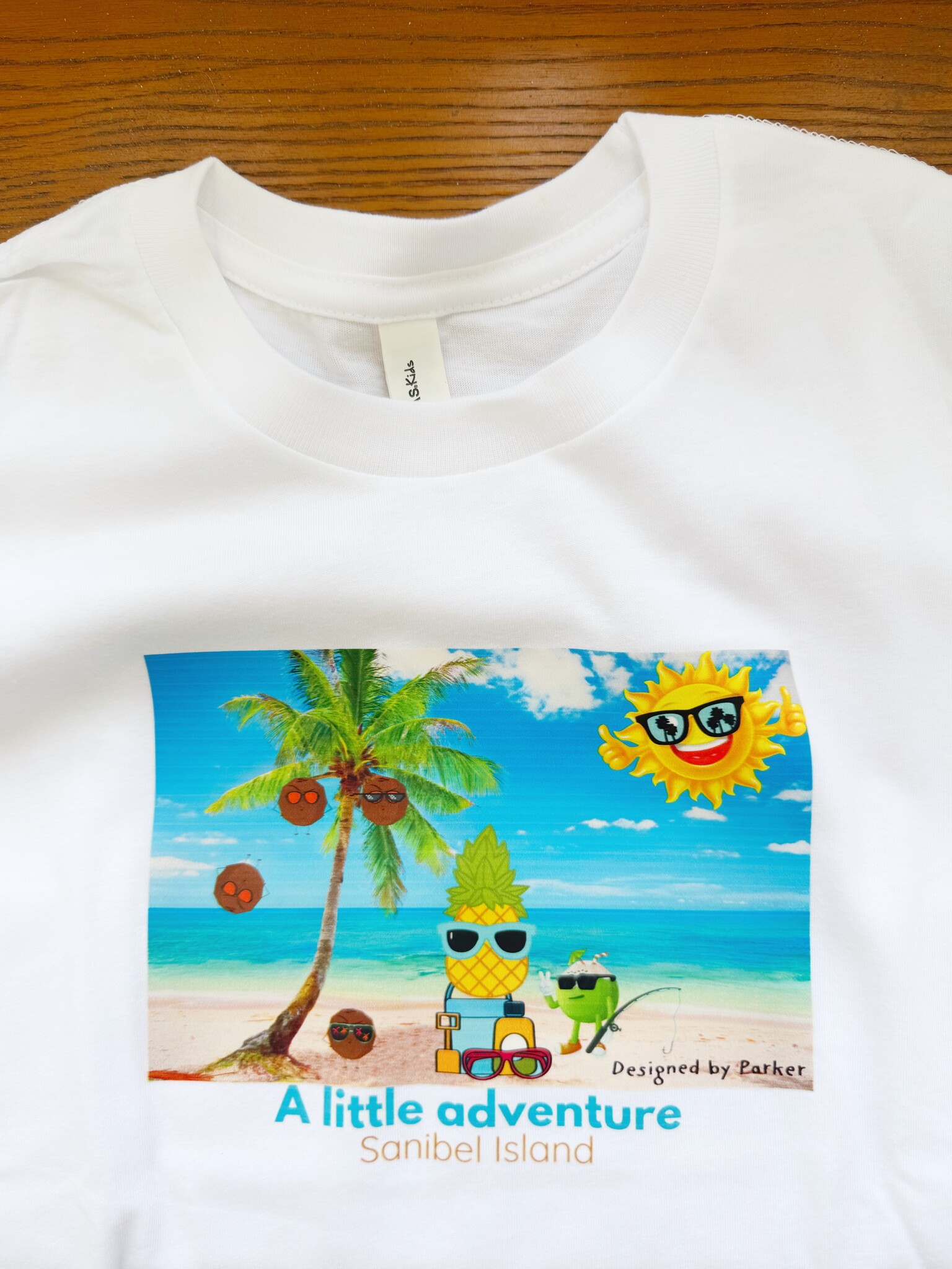 A Little Adventure Kids Sanibel T-shirt Parker Sunny Beach Day