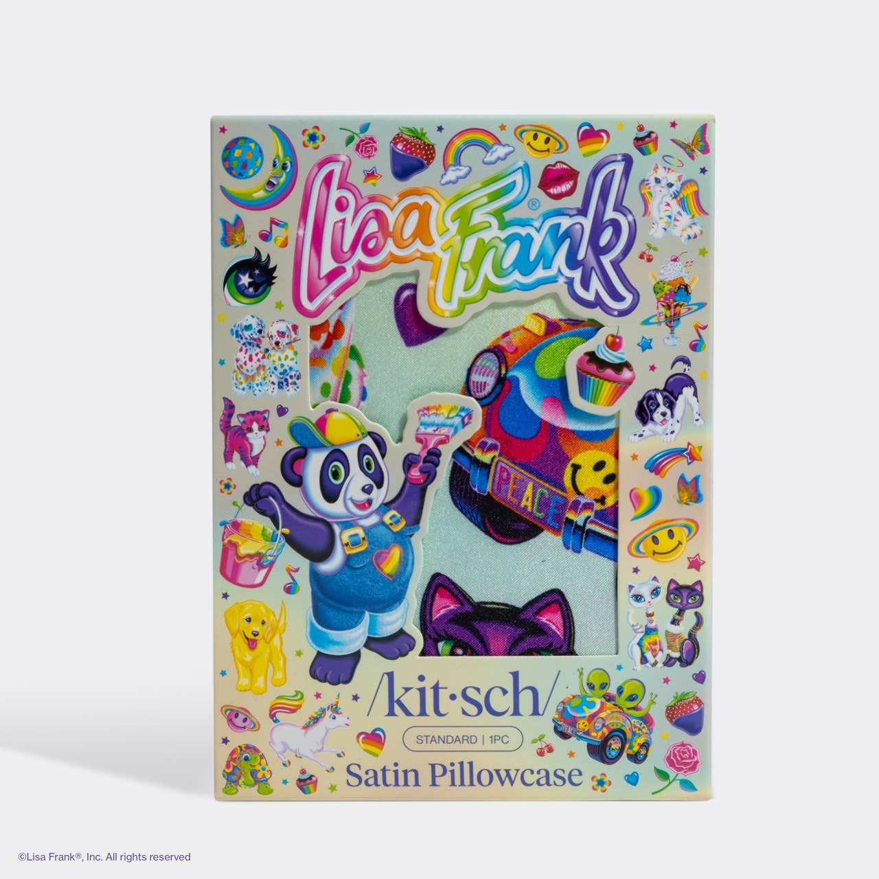 Lisa Frank Standard Satin Kitsch Pillowcase