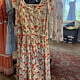 AIP Outfitters Cam Orange Floral Print Tie Shoulder Belted Midi Dress AIP Outfitters Cam Orange Floral Print Tie Shoulder Belted Midi Dress