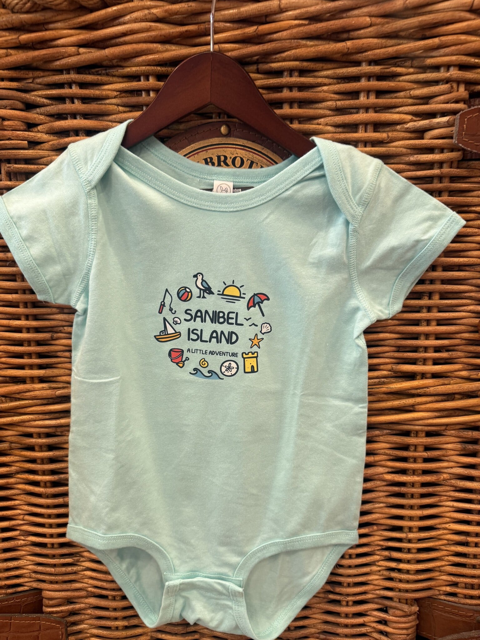 Retro Planet Sanibel Island Beach Doodles Onesie