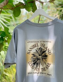 High Range Sanibel Island T-Shirt Good For The Soul - Granite