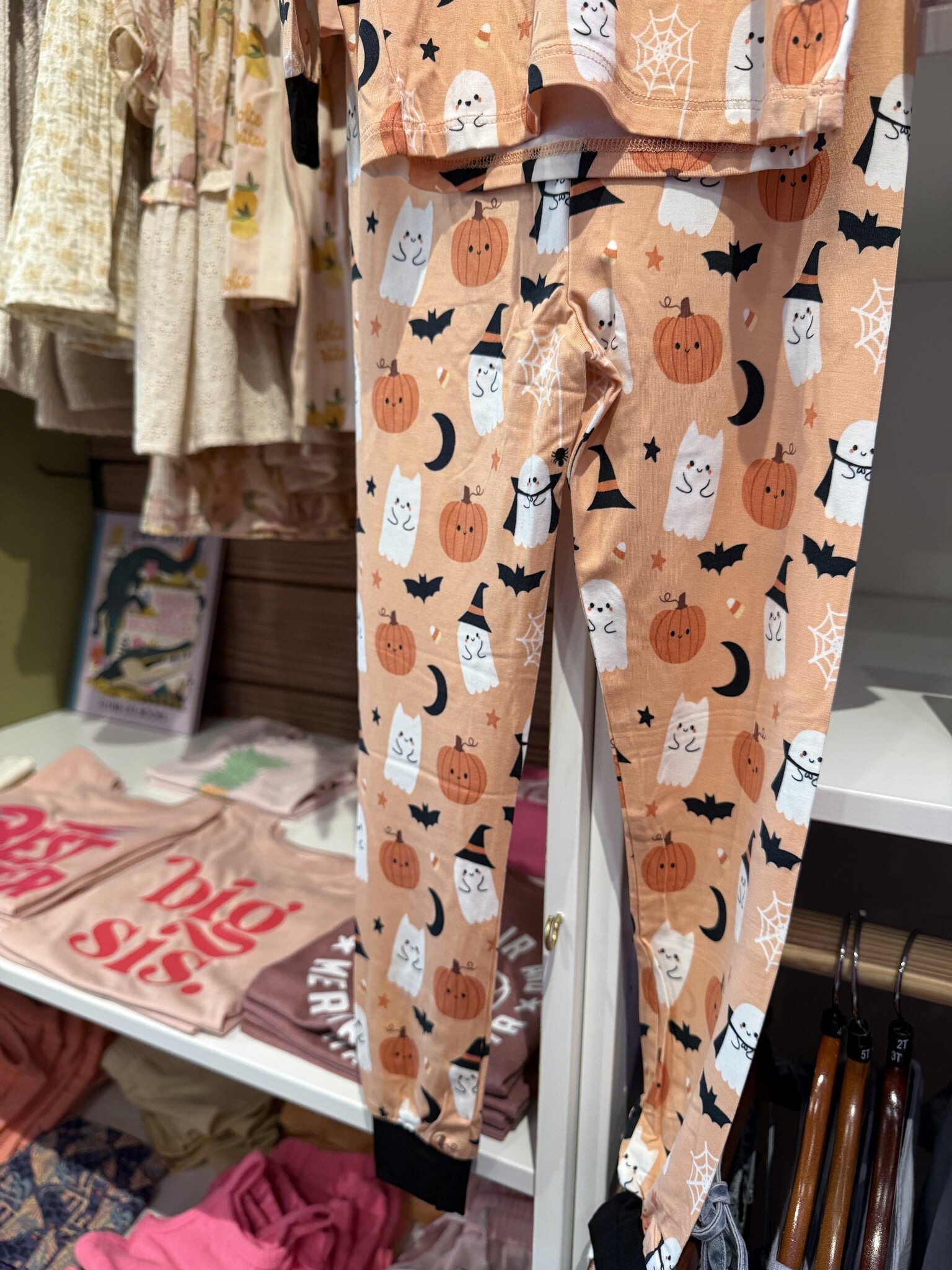 Emerson and Friends Boo-Tastic Glow-in-The-Dark Halloween Two-Piece Bamboo Long Sleeve Kids Pajama Pants Set