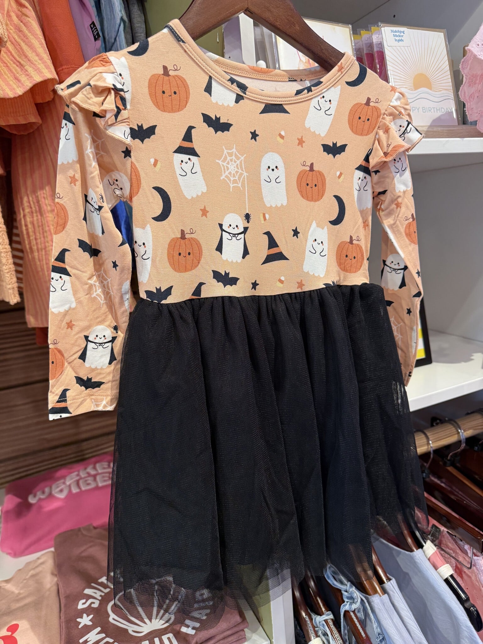 Emerson and Friends Boo-Tastic Halloween Glow-in-The-Dark Ruffled Twirl Dress