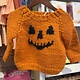 The Blueberry Hill Blueberry Hill Jack-O-Lantern Sweater Orange Baby Kid Halloween Pumpkin
