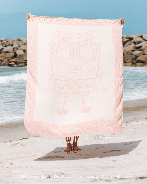 Sand Cloud Sand Cloud Spongbob Squarepants LG Towel DUSTY PINK