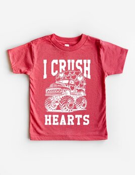Benny & Ray Apparel I Crush Hearts Monster Truck Valentines Shirt