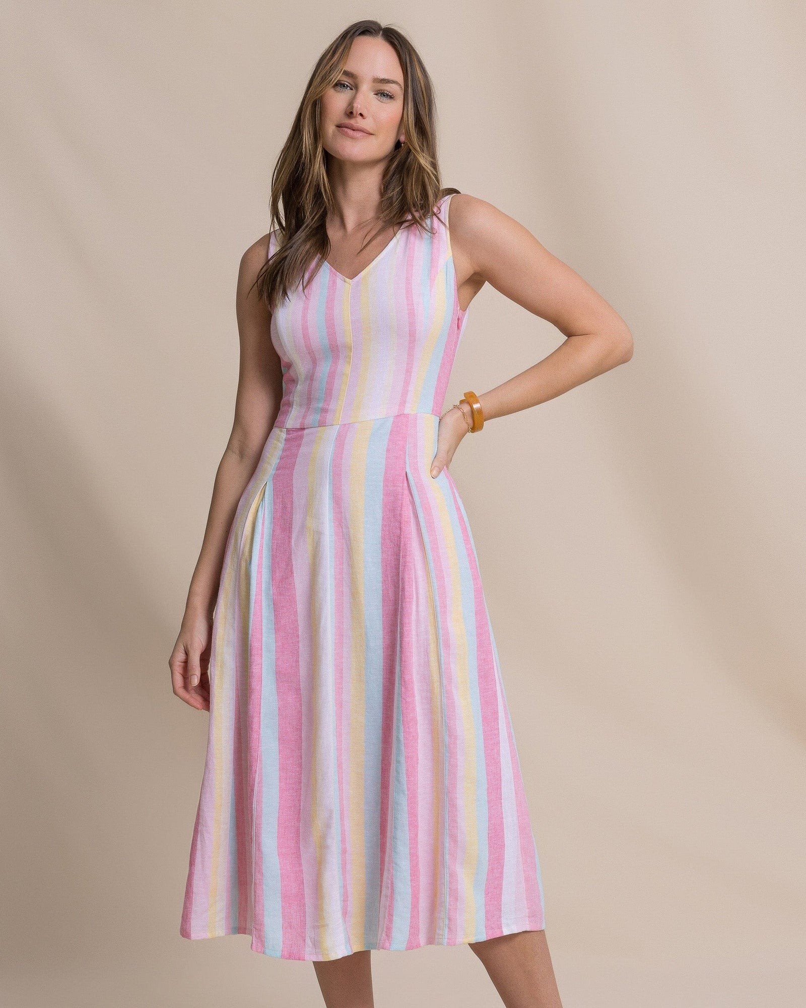 Southern Tide Southern Tide W Charmaine Gored Midi Dress 12262
