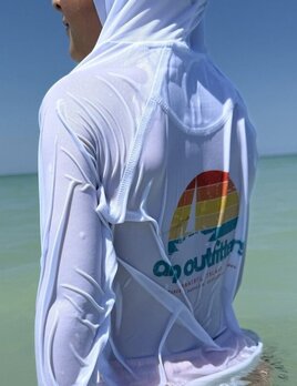 AIP Outfitters Kids Sanibel Island Sun Hoody, White