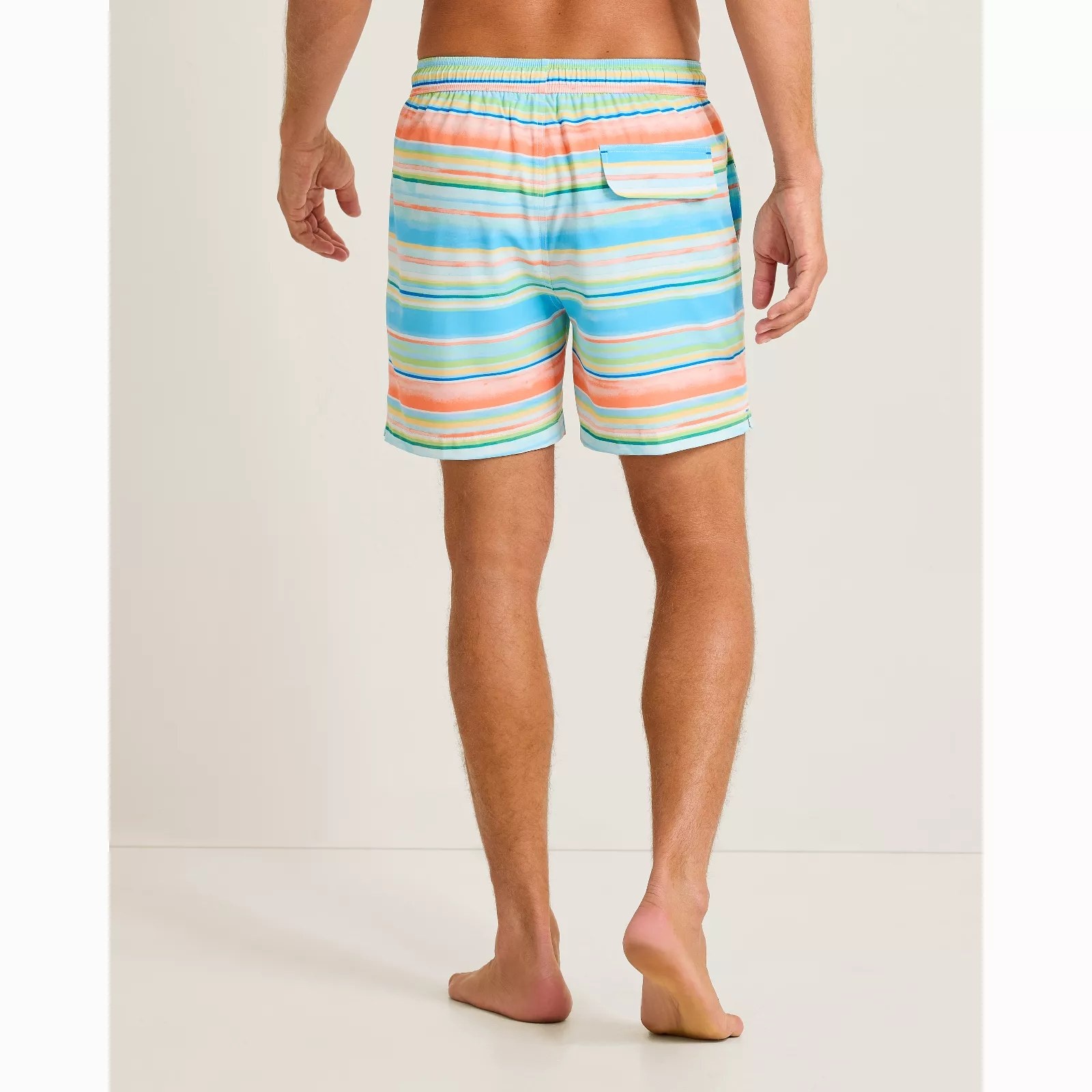 TOMMY BAHAMA Tommy Bahama Naples Sand and Stripe Swim Trunks - Turquoise Haze