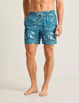 TOMMY BAHAMA Naples Wavescape Oasis 6" Swim Trunks - Continental