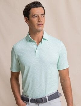 Southern Tide Driver Pineapple Parade Printed Polo - Green Ash