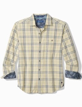 TOMMY BAHAMA Coastline Cord Indio Plaid Shirt - Cloud Cream