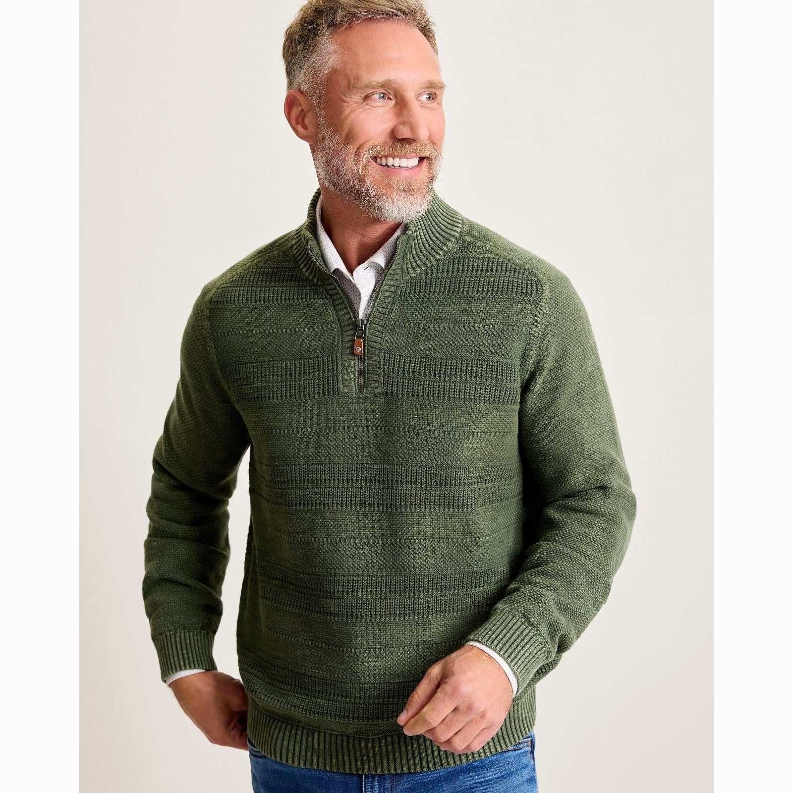TOMMY BAHAMA Tommy Bahama Saltwater Textured Half-Zip - Winchester Green