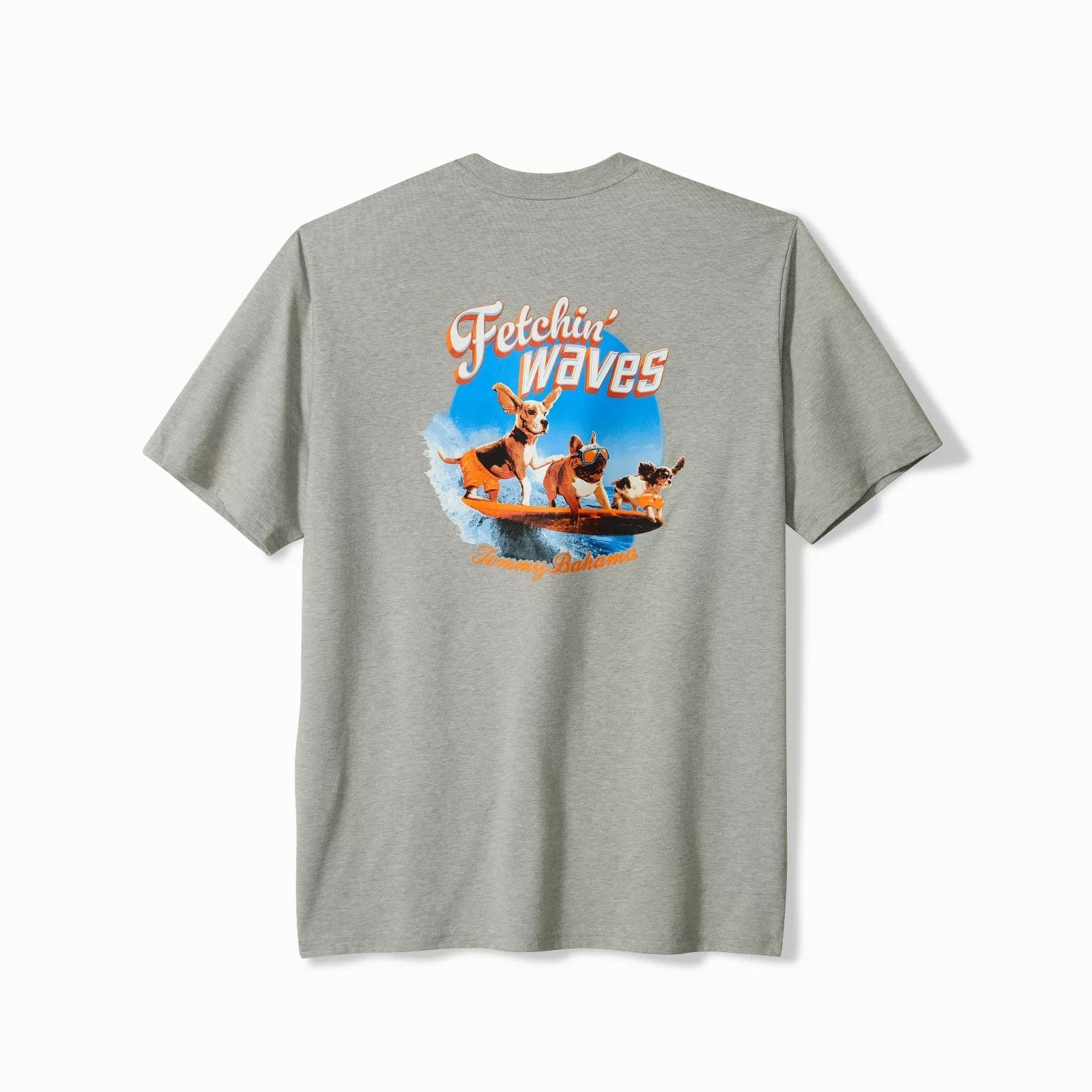 TOMMY BAHAMA Tommy Bahama Fetchin' Waves Pocket T-Shirt - Grey Heather
