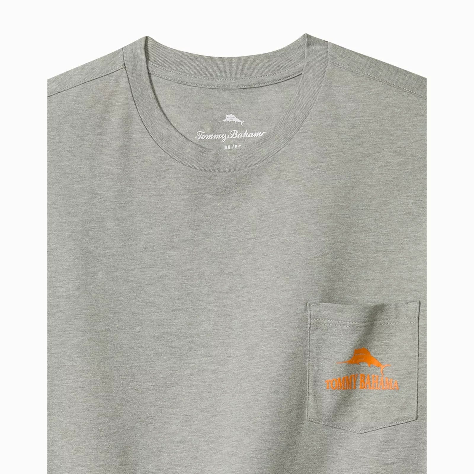 TOMMY BAHAMA Tommy Bahama Fetchin' Waves Pocket T-Shirt - Grey Heather