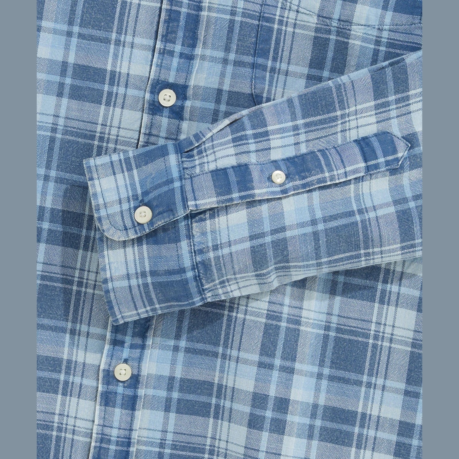 VINEYARD VINES Vineyard Vines Seafarer Plaid Island Cotton Shirt - Moonshine
