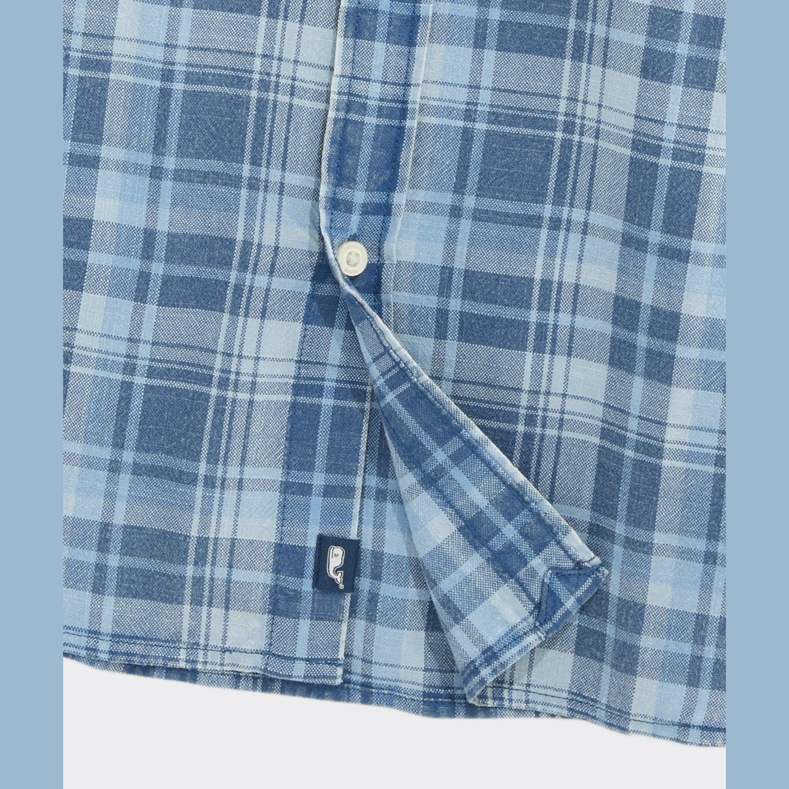 VINEYARD VINES Vineyard Vines Seafarer Plaid Island Cotton Shirt - Moonshine