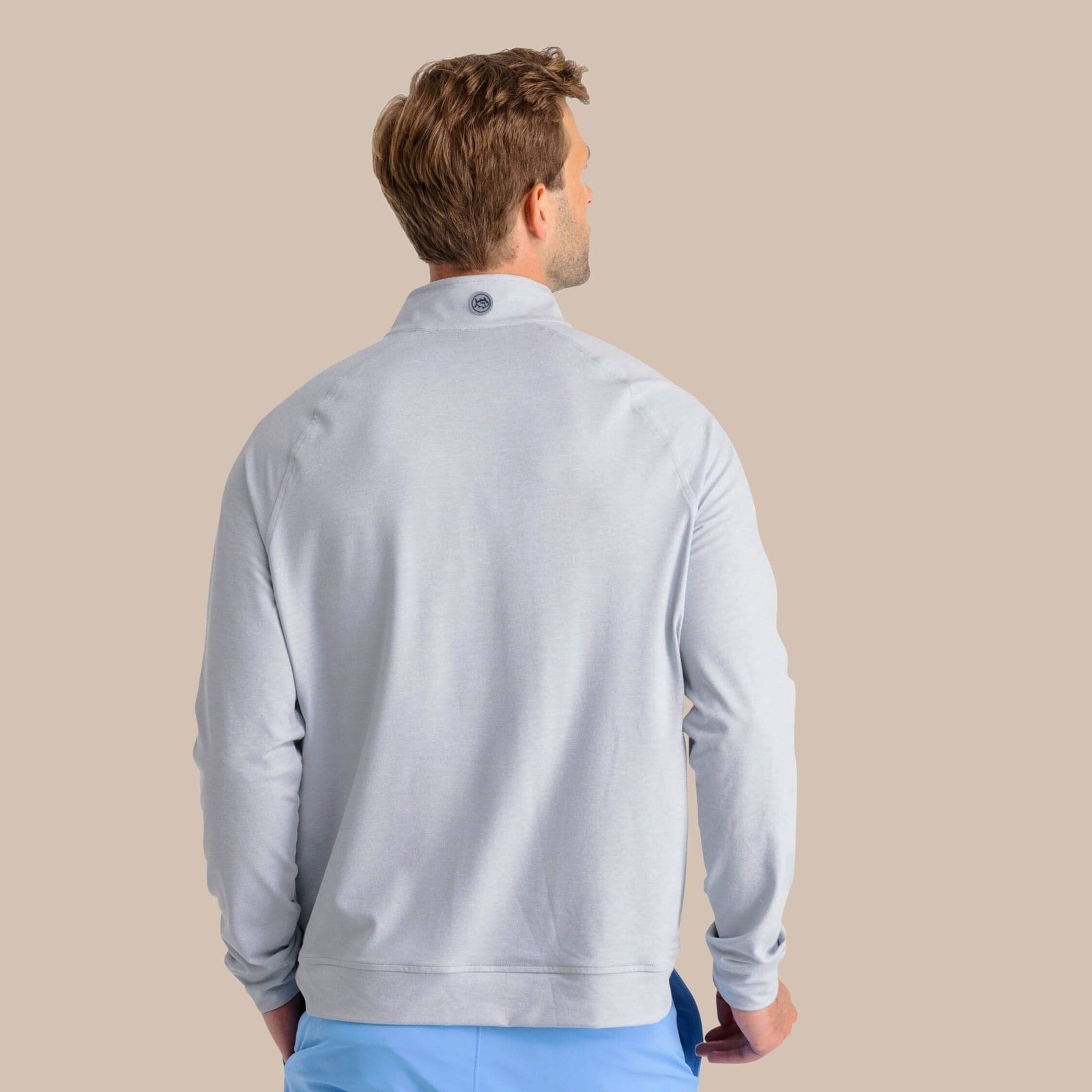 Southern Tide Southern Tide Cruiser Heather Quarter Zip - Heather Slate Grey