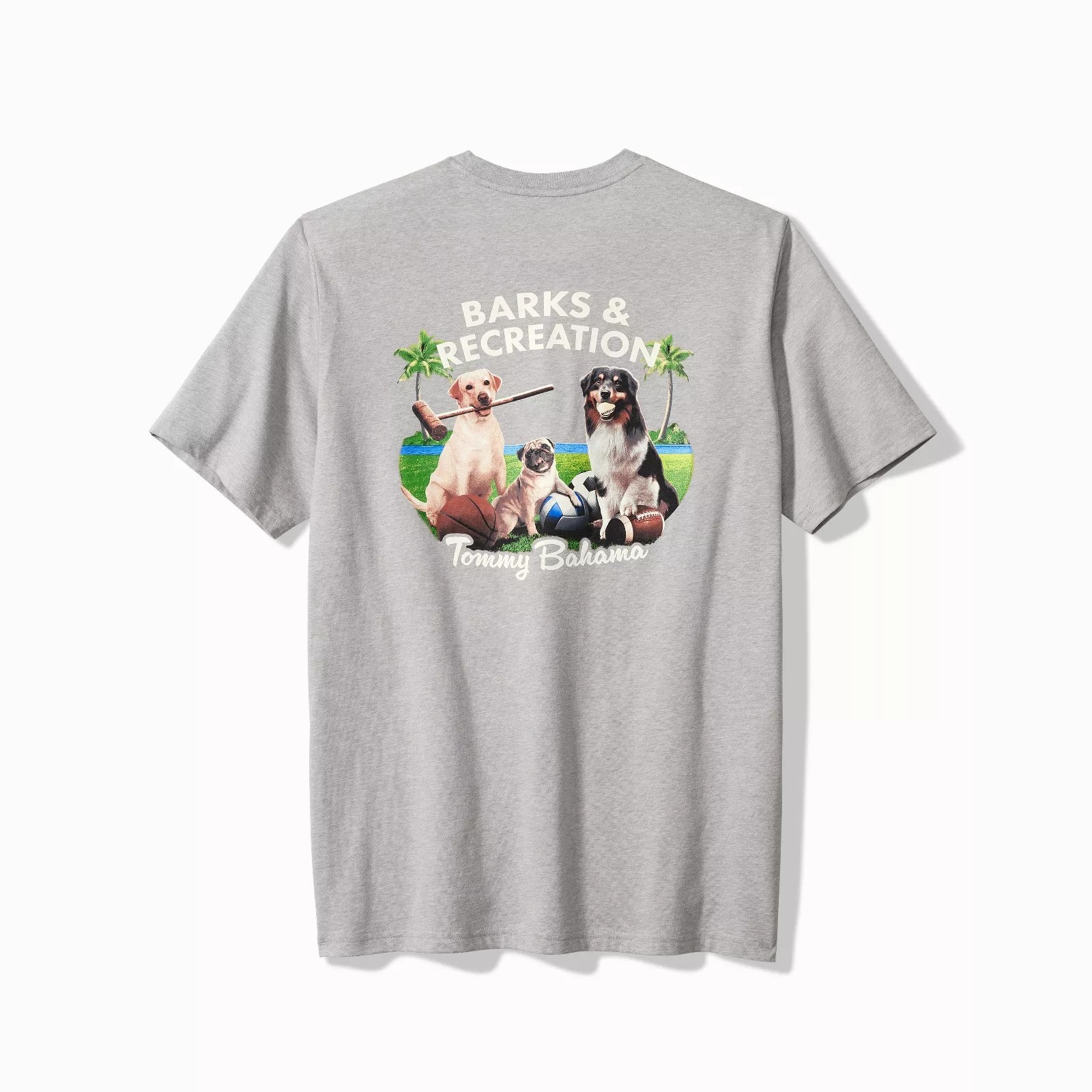 TOMMY BAHAMA Tommy Bahama Barks and Recreation T-Shirt - Grey Heather