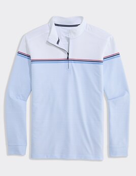 VINEYARD VINES Performance Club Quarter Zip - RWB Micro Stripe