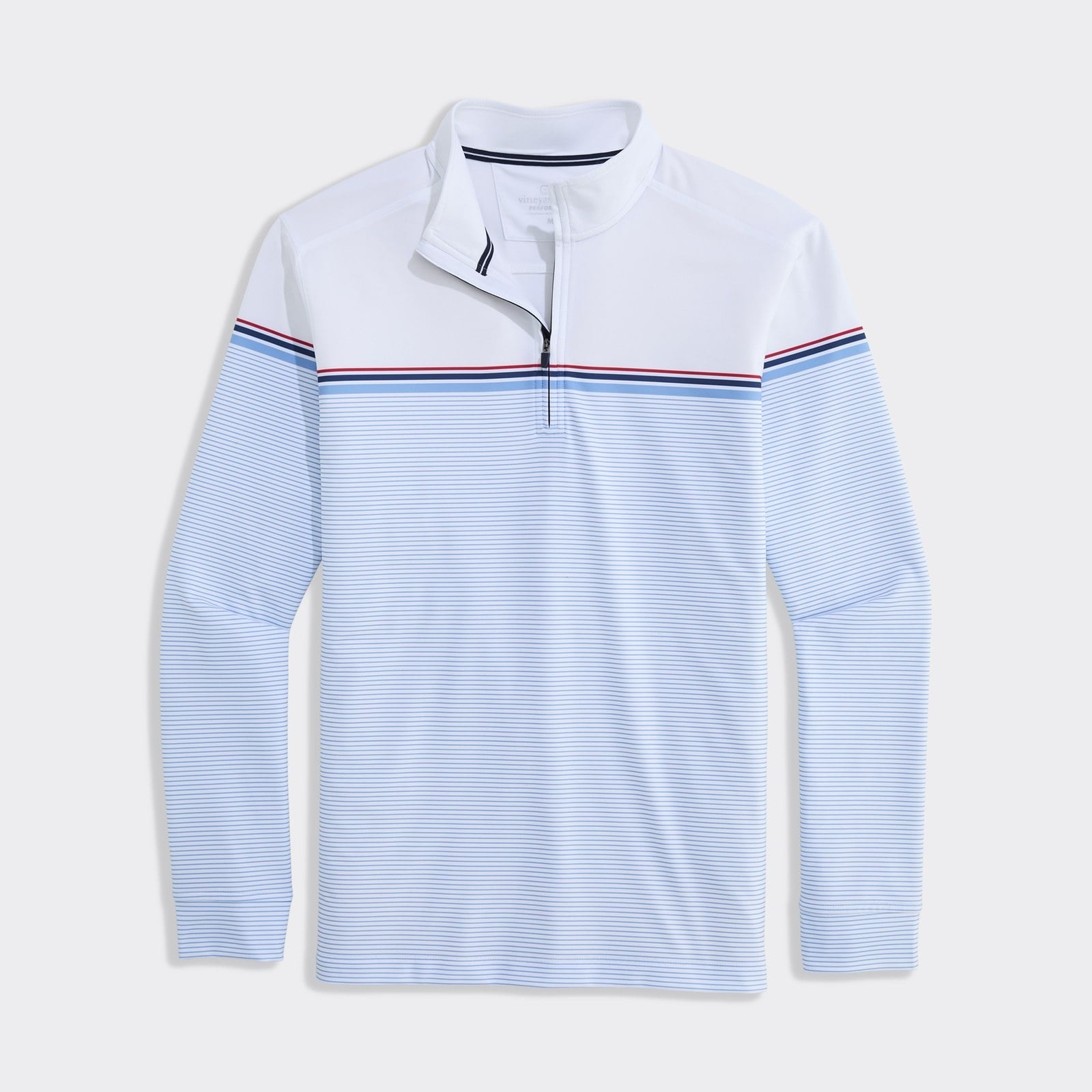 VINEYARD VINES Vineyard Vines Performance Club Quarter Zip - RWB Micro Stripe