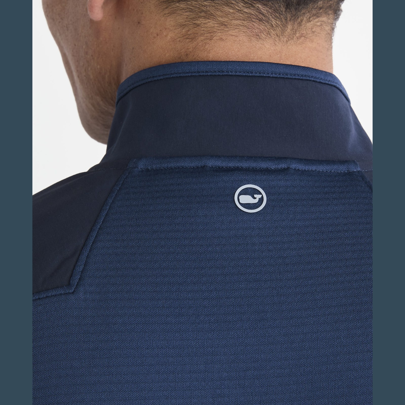 VINEYARD VINES Vineyard Vines Grid Tech Quarter Zip - Blue Blazer