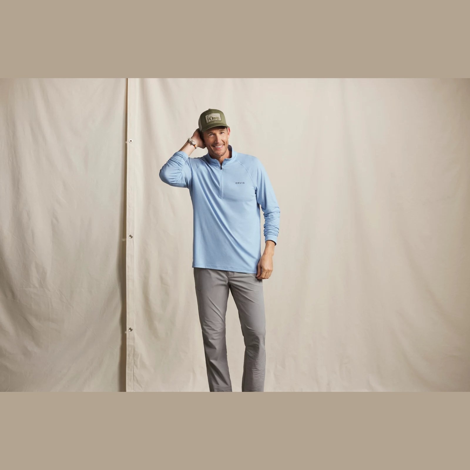 ORVIS Orvis DriCast Quarter Zip - Coastal Blue