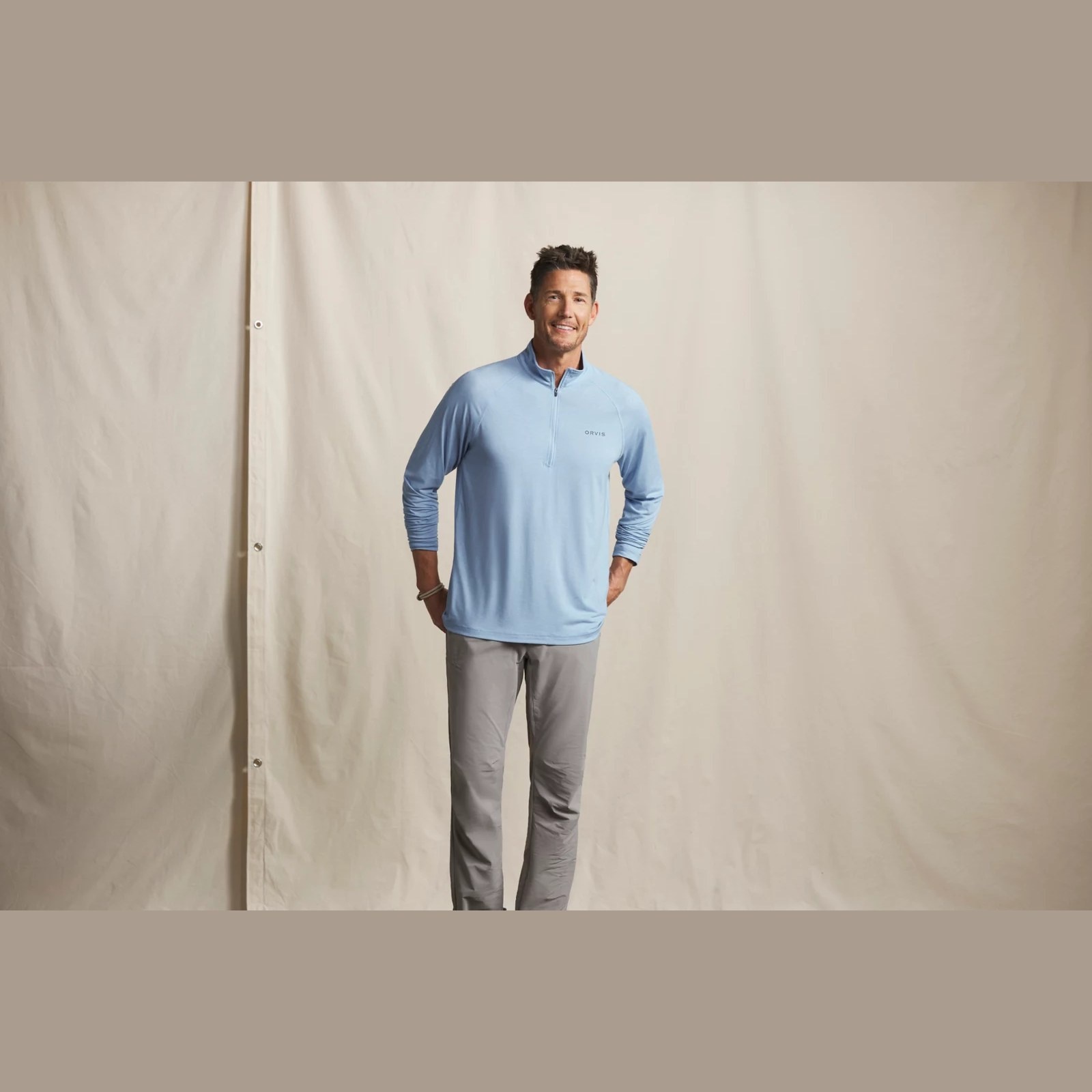ORVIS Orvis DriCast Quarter Zip - Coastal Blue