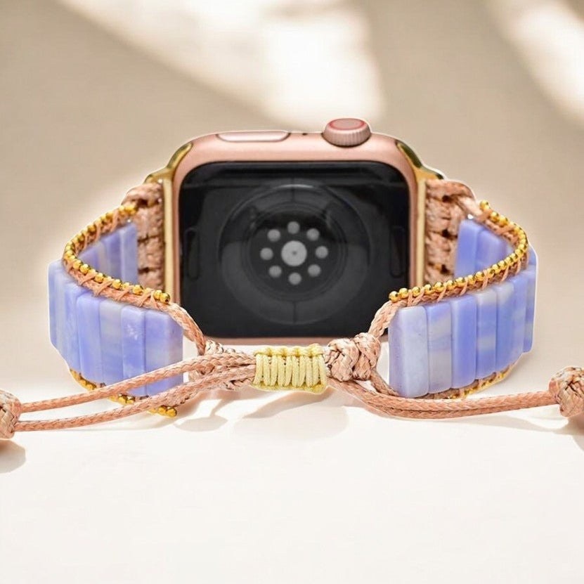 Cape Diablo Apple Watch Strap - Plum Agate, Native Turquoise, Delicate Imperial Jasper, Chakra Multi Color