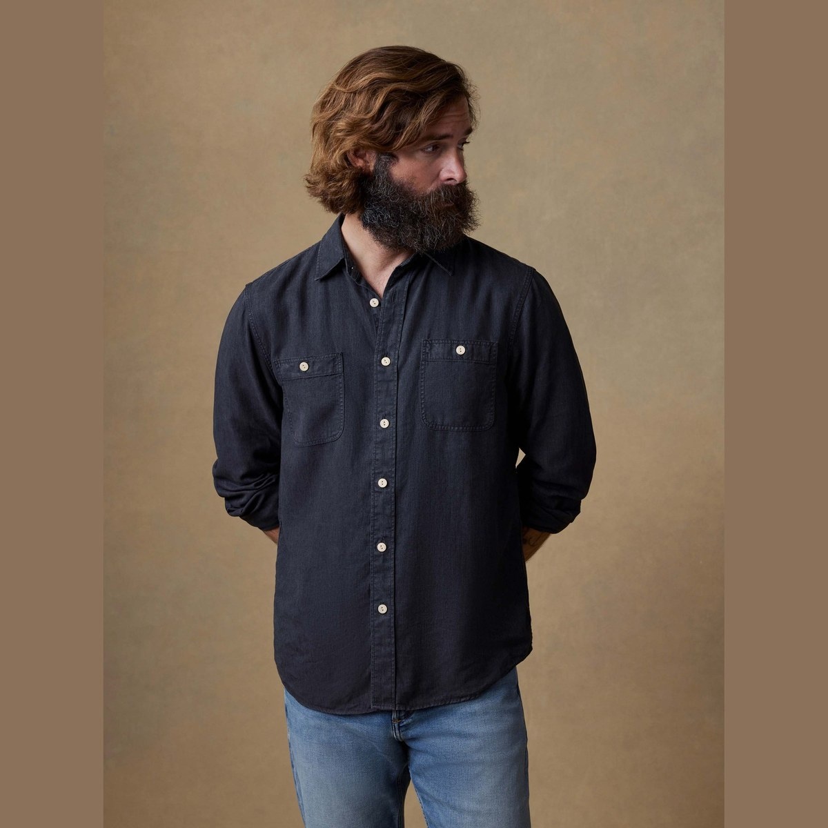 Faherty Tried & True Chambray Workshirt