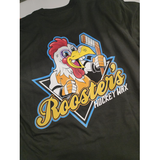 Roosters Hockey Wax Rooster's "Jersey Crest" T-Shirt - Black