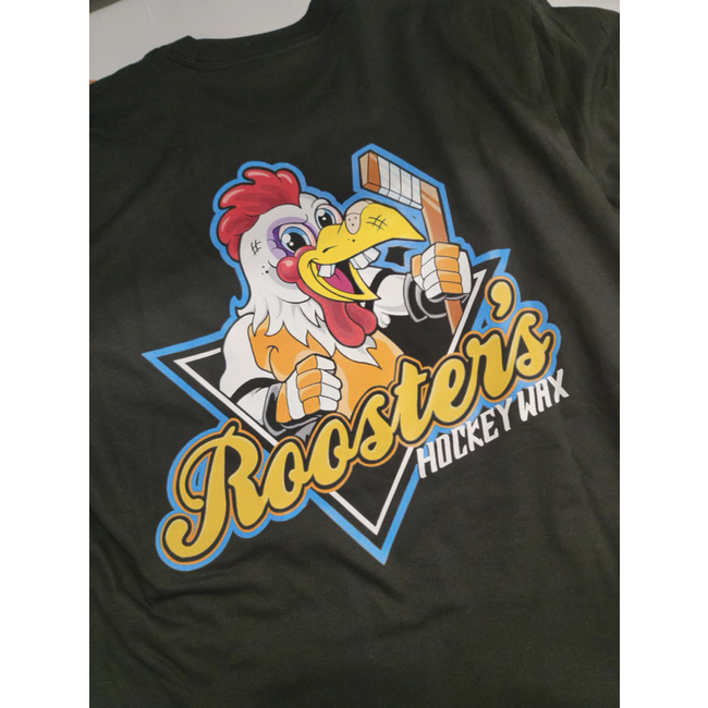 Rooster's Jersey Crest T-Shirt - Black - b-sharp ottawa inc.