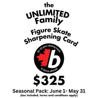 b-sharp ottawa Unlimited Family Figure Skate Sharpening Card
