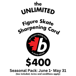 b-sharp ottawa Unlimited Family Figure Skate Sharpening Card