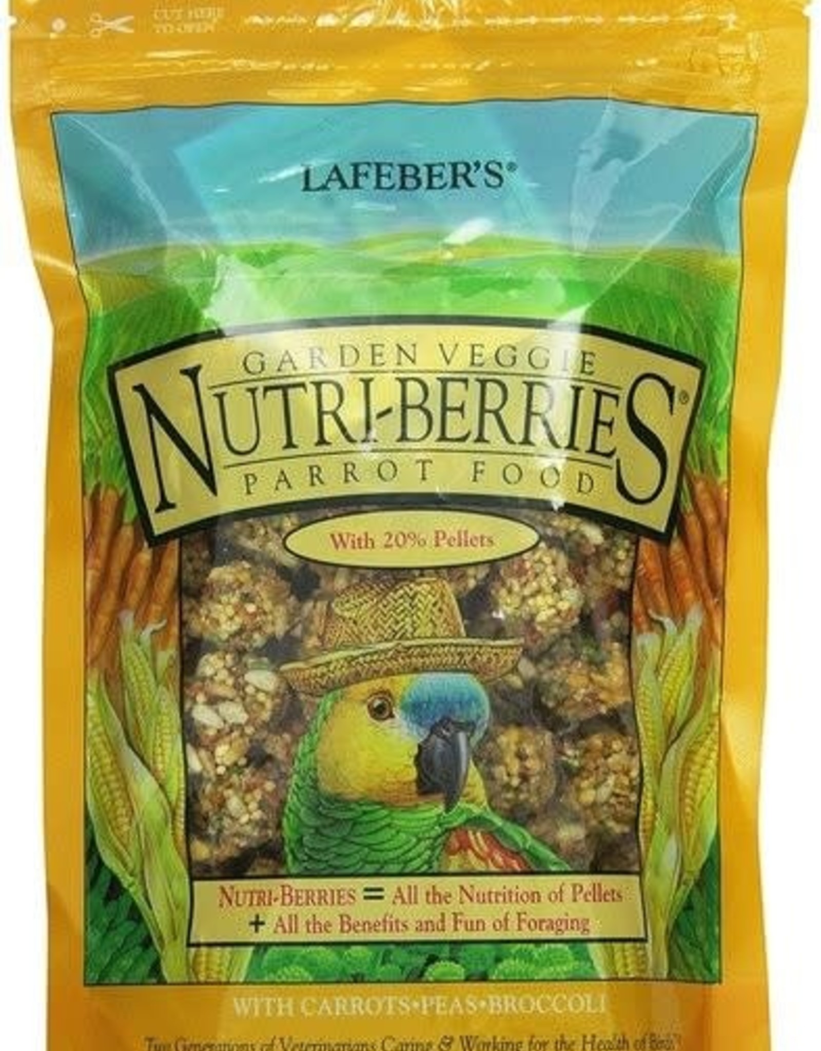 LAFEBER'S LAFEBER'S- NUTRI-BERRIES- PELLETED DIET/TREAT- 8.25X8.25X6- 10 OZ- PARROT- GARDEN VEGGIE