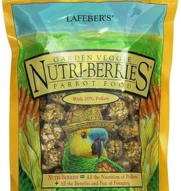 LAFEBER'S LAFEBER'S- NUTRI-BERRIES- PELLETED DIET/TREAT- 8.25X8.25X6- 10 OZ- PARROT- GARDEN VEGGIE