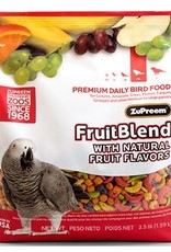 ZUPREEM ZUPREEM- FRUIT BLEND- PELLETED DIET- 10X4X14- 3.5 LB- PARROT/CONURE