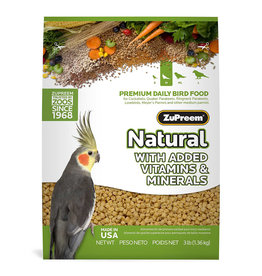 ZUPREEM ZUPREEM- NATURAL- PELLETED DIET- 8X6X3- 2.5 LB- COCKATIEL